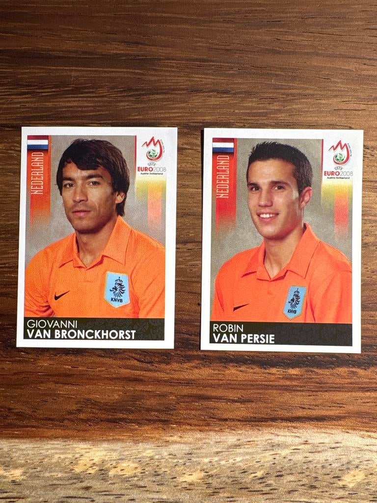 Panini Euro 2008, van Persie en van Bronckhorst, Ophalen of Verzenden, Nieuw