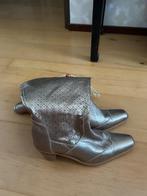 Gouden leren laarzen (voor brede kuiten), Hoge laarzen, Overige kleuren, Ophalen of Verzenden, Zo goed als nieuw