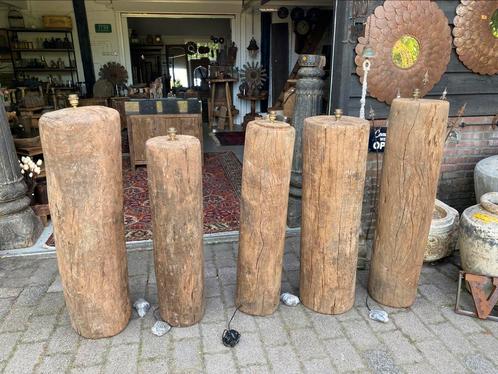Robuuste boomlamp, Huis en Inrichting, Lampen | Vloerlampen, Zo goed als nieuw, Hout, Ophalen