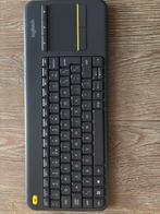 Logitech Draadloos Toetsenbord met Touchpad, Computers en Software, Toetsenborden, Gebruikt, Multimediatoetsen, Ophalen of Verzenden