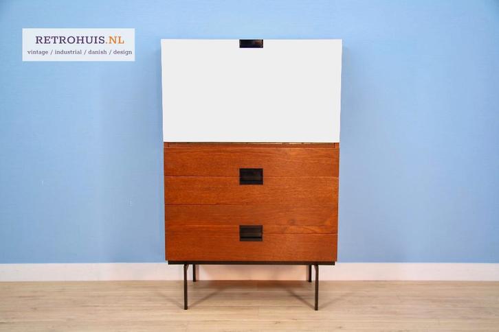 Pastoe CU07 Japanse serie vintage teak secretaire Braakman, Huis en Inrichting, Kasten | Secretaires, Gebruikt, Ophalen