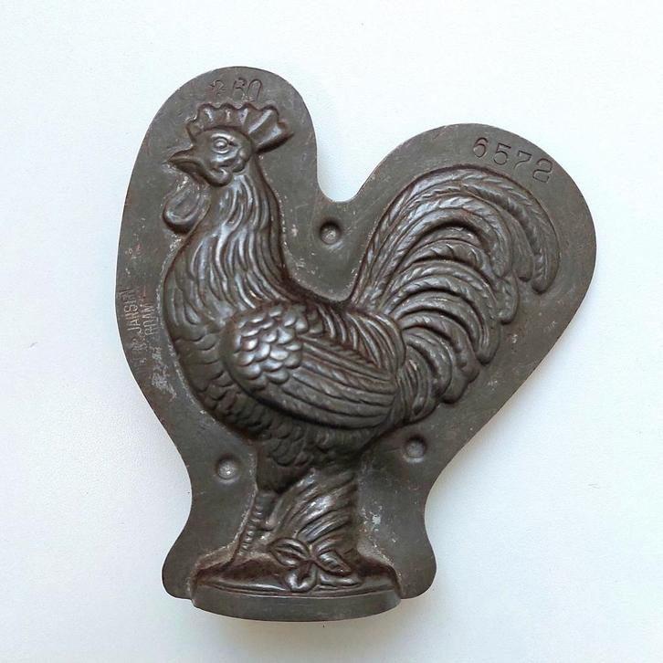 Antieke Chocoladevorm Anton Reiche Haan Chocolade Vorm, Antiek en Kunst, Curiosa en Brocante, Verzenden