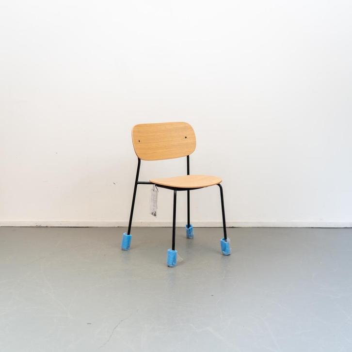 9 Audo Copenhagen Co eetkamer stoel eik nieuw, Huis en Inrichting, Stoelen, Nieuw, Vijf, Zes of meer stoelen, Hout, Metaal, Bruin