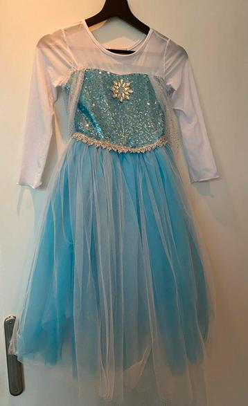 Elsa Frozen prinsessen jurk maat 120 beschikbaar voor biedingen