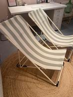 2 verstelbare camping stoelen vintage look nieuw, Ophalen, Nieuw, Campingstoel