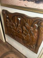Prachtige grote houten schilderij laaste avondmaal mancave, Ophalen