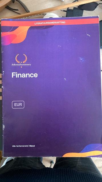 Finance - literatuursamenvatting beschikbaar voor biedingen