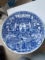 Gedenkbord Delfts blauw Noury & van der Lande 1938, Antiek en Kunst, Ophalen