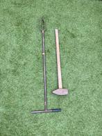Palenboor 8 cm en zware hamer, Ophalen, Gebruikt