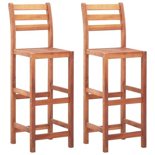 2 Zitkrukken barkrukken barkruk acaciahout GRATIS VERZENDING, Huis en Inrichting, Barkrukken, Nieuw, 60 tot 90 cm, Hout, 2 krukken