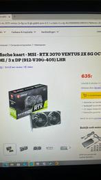 MSI RTX 3070 - Losse Videokaart (NIEUW 600 EURO!), Computers en Software, Videokaarten, Gebruikt, HDMI, GDDR6, PCI-Express 4