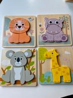 4 mooie houten legpuzzels, Ophalen of Verzenden, Minder dan 10 stukjes, Zo goed als nieuw, 6 maanden tot 2 jaar