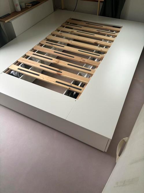 Bedframe 160x200 met lades - Nordli Ikea, Huis en Inrichting, Slaapkamer | Bedden, Zo goed als nieuw, Tweepersoons, 160 cm, 200 cm