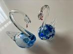Zwanen beeldjes zwanen glas murano, Ophalen of Verzenden, Zo goed als nieuw, Dier