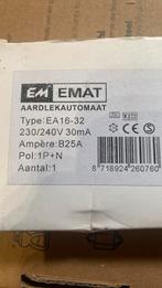 EMAT B25 Aardlekautomaat voor groepenkast meterkast verdeelk, Ophalen of Verzenden, Nieuw