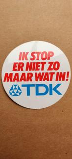 Tdk cassette bandje vintage sticker, Ophalen of Verzenden, Zo goed als nieuw, Overige typen