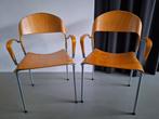 paar vintage design stoelen Krijn Hamelink voor CAR Katwijk, Metaal, Twee, Gebruikt, Bruin