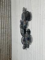 Vintage wanddecoratie design brons messing 1990 bloemendeco, Ophalen, Gebruikt