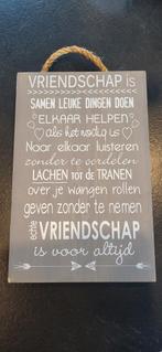 Vriendschap Tekstbord - 30x20 cm, Ophalen of Verzenden, Zo goed als nieuw