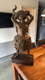Groot beeld Rob Pleysier (29/60) Meisje met kat 80 cm 1982, Verzamelen, Beelden en Beeldjes, Ophalen, Zo goed als nieuw
