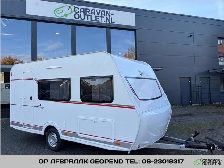 Bürstner Premio Life 425 TS | HOGE KORTING!!, Caravans en Kamperen, Caravans, Bedrijf, tot en met 3, 750 - 1000 kg, Treinzit, Bürstner