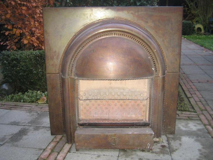 Vintage Rood-Koperen Gaskachel, Huis en Inrichting, Kachels, Gebruikt, Gaskachel, Gas, Ophalen of Verzenden