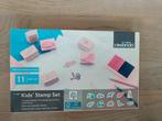 Kids' Stamp Set - Crelando - Houten Stempels, Hobby en Vrije tijd, Stempelen, Ophalen of Verzenden, Gebruikt, Houten stempel