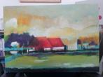Schilderij van Marian Beek - Landschap met boerderij, Ophalen