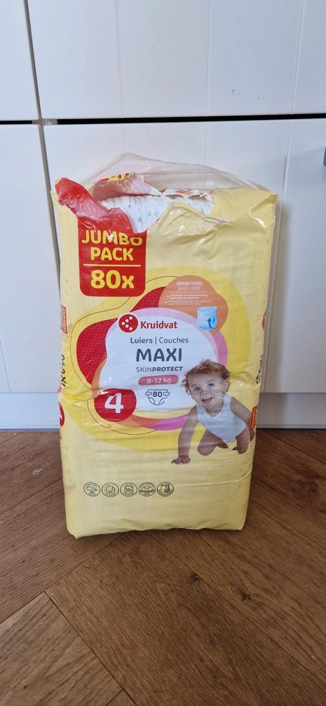 Kruidvat Maxi Luiers Maat 4 (8-12 kg) - Jumbo Pack 80 stuks, Kinderen en Baby's, Overige Kinderen en Baby's, Nieuw, Ophalen
