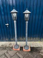 2x tuinlantaarn / sokkel lamp / buitenlamp / lantaarnpaal, Tuin en Terras, Buitenverlichting, Ophalen, Gebruikt, Staande lamp