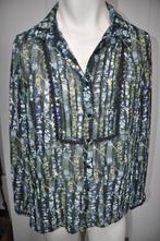 TH18 Mooi Shirt Zwart Groen Blauw wit Femme9 maat L, Kleding | Dames, Ophalen of Verzenden, Zo goed als nieuw, Blauw, Shirt of Top