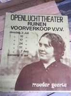 Zeldzame Metalen Vintage WANDPLAAT POSTER 1979 moeder Geerte, Ophalen, Deurposter of groter, Reclame, Rechthoekig Staand