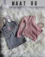 Twee nette  tops maat 86 zalmroze grijs, Kinderen en Baby's, Babykleding | Maat 86, Ophalen of Verzenden, Gebruikt, Meisje, Shirtje of Longsleeve