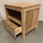 TV meubel - massief teak - greeploze lade – 65 cm –TTM Wonen, Teakhout, Nieuw, Landelijk, Info@ttmwonen.nl