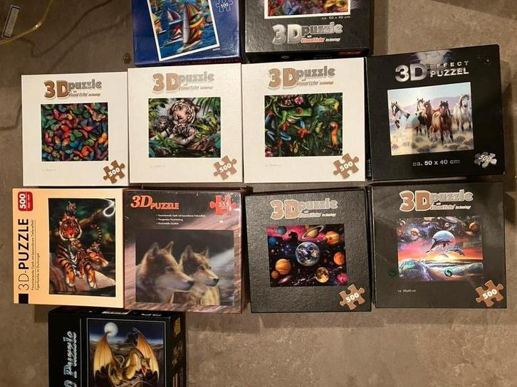 Legpuzzels 3d elk 500 stukjes nieuw en zgan, Hobby en Vrije tijd, Denksport en Puzzels, Zo goed als nieuw, 500 t/m 1500 stukjes