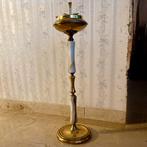 Vintage messing en marmeren staande asbak, Ophalen of Verzenden