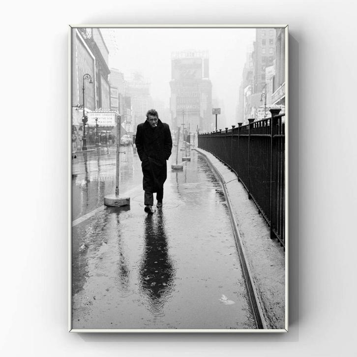 Art print – James Dean, Times Square magnum photo, Verzamelen, Foto's en Prenten, Ophalen of Verzenden