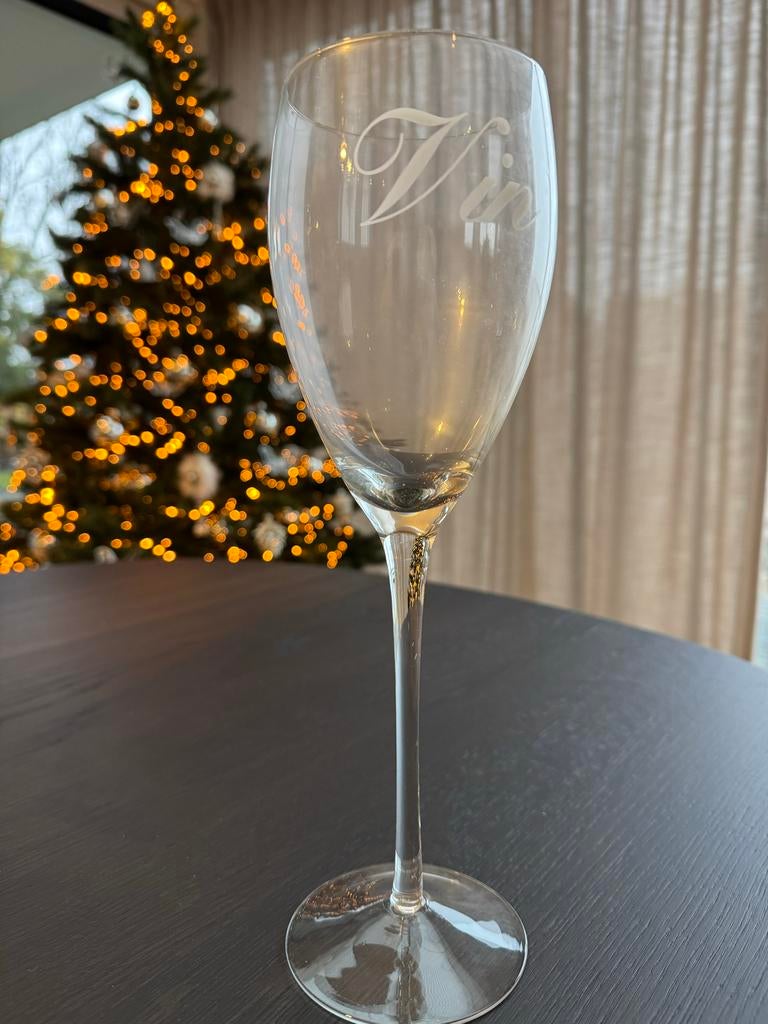 12 Riveris de Masion wijnglazen met "VIN" opdruk, Ophalen, Gebruikt, Overige typen