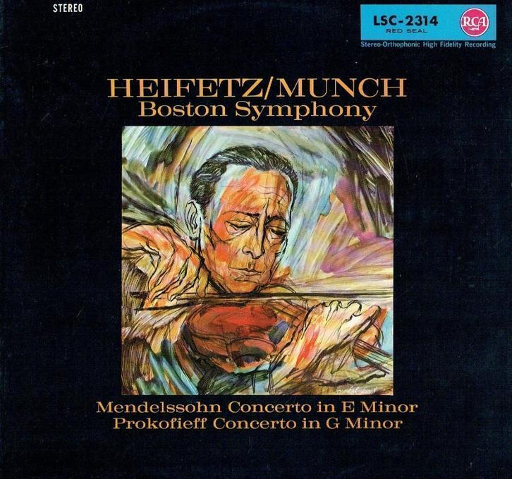Heifetz Munch Mendelssohn Prokofieff - Concerto, Cd's en Dvd's, Vinyl | Klassiek, Zo goed als nieuw, Classicisme, Kamermuziek
