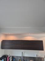 Hangende kasten 190cm breed met spotjes, Ophalen, Bruin, 150 tot 200 cm, Zo goed als nieuw