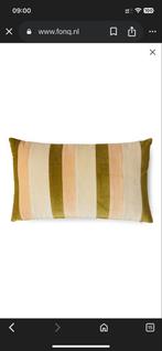 HK living gestreept sierkussen, Huis en Inrichting, Woonaccessoires | Kussens, Ophalen, Zo goed als nieuw, Beige, Rechthoekig