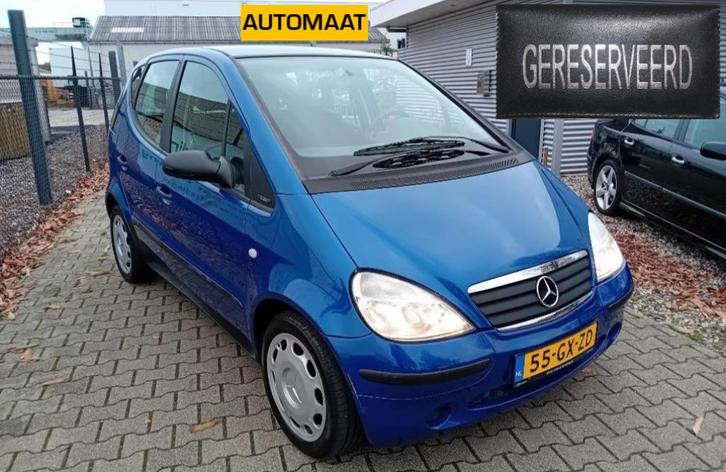Mercedes-Benz A-Klasse 1.4 A140 AUTOMAAT 2001 Blauw 158 DKM!, Auto's, Mercedes-Benz, Bedrijf, A-Klasse, ABS, Airbags, Airconditioning