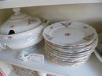 Dinerservies Walbrzych met bloemetjes/roze roosjes grijs ras, Antiek en Kunst, Ophalen of Verzenden