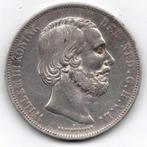 Nederland 2,5 Gulden 1871 Willem 3, Koning Willem III, Zilver, Ophalen of Verzenden, Losse munt