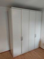 Kledingkast wit massief hout, Ophalen, Gebruikt, 200 cm of meer, 150 tot 200 cm