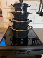 Mooie Pannenset - Zwart, Overige materialen, Pannenset, Ophalen of Verzenden, Zo goed als nieuw