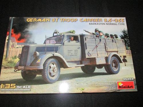D-337,MiniArt 1-35,NO,35453 ,German 3t Troop Carrier 3.6-36S, Hobby en Vrije tijd, Modelbouw | Auto's en Voertuigen, Verzenden