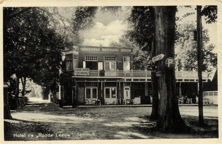 Hotel de Roode Leeuw, Schoorl. - 1939 gelopen, Verzamelen, Ansichtkaarten | Nederland, Gelopen, Noord-Brabant, 1920 tot 1940, Verzenden