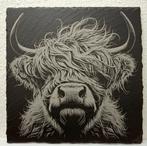 Leisteen Serveerplank - Schotse Hooglander 25x25 cm, Huis en Inrichting, Ophalen of Verzenden, Nieuw