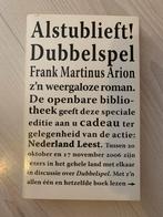 Dubbelspel - Frank Martinus Arion, Ophalen of Verzenden, Zo goed als nieuw, Nederland